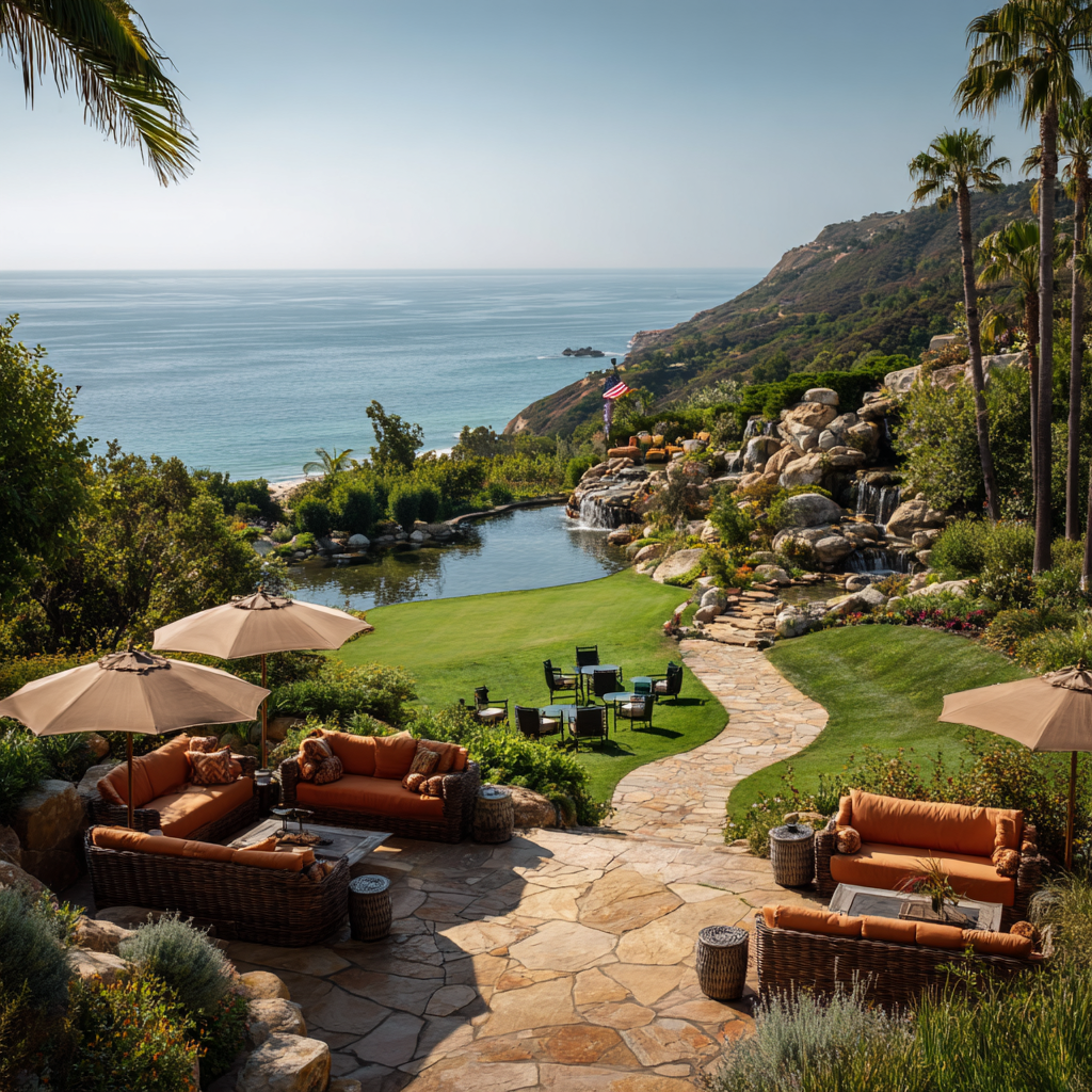 Outdoor healing garden at Behavioral Pathways in Goleta, California